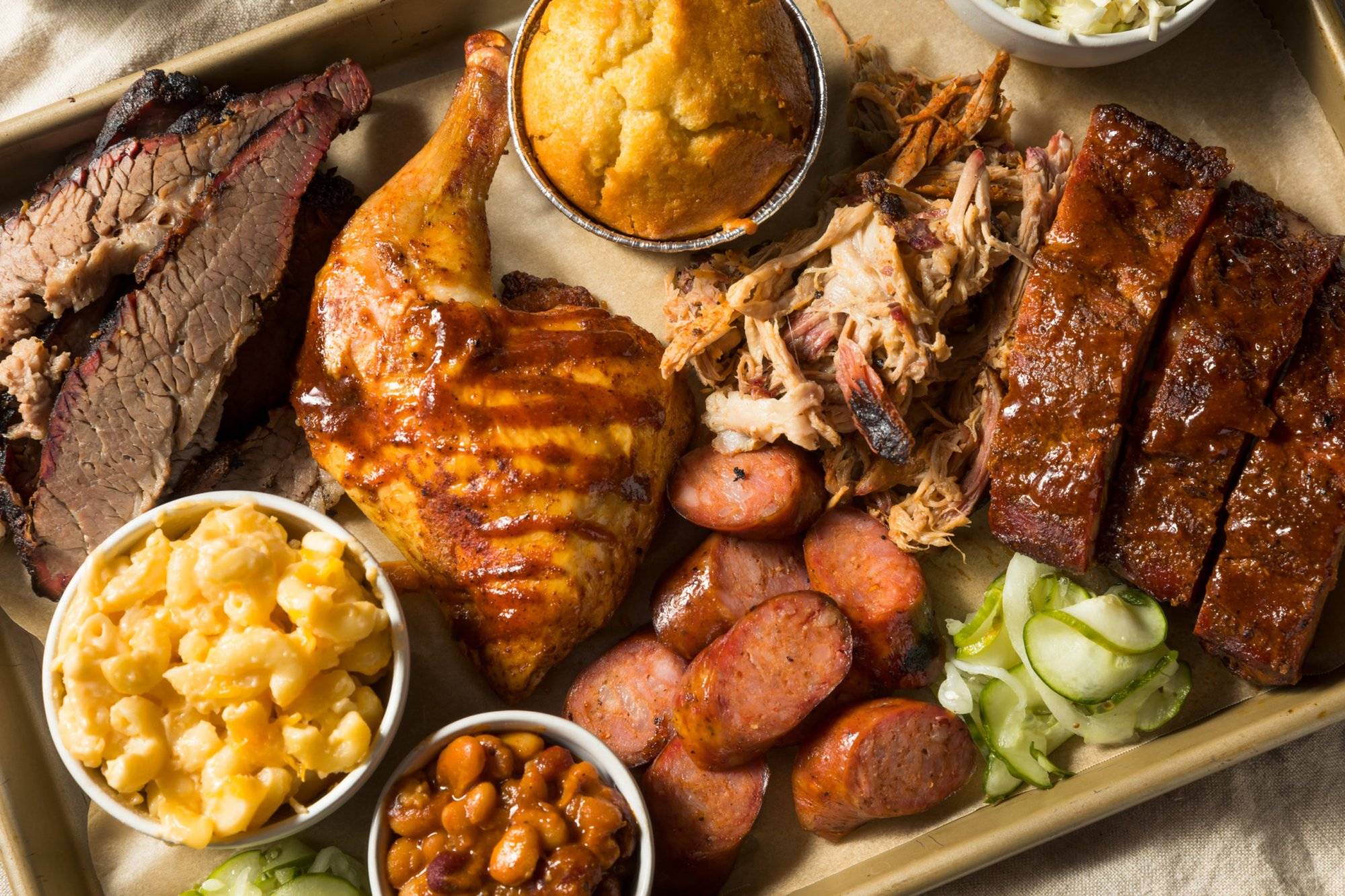 Homemade Barbecue Platter with Ribs Homemade Barbecue Platter with Ribs